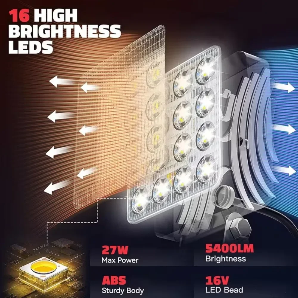 90W LED-Flutlicht-Arbeitsleuchte für DEWALT 18V 20V Akku, kabellose Großflächenlampe für Garage, Werkstatt, Baustelle, Wartungs- und Reparaturarbeiten – Detail 11