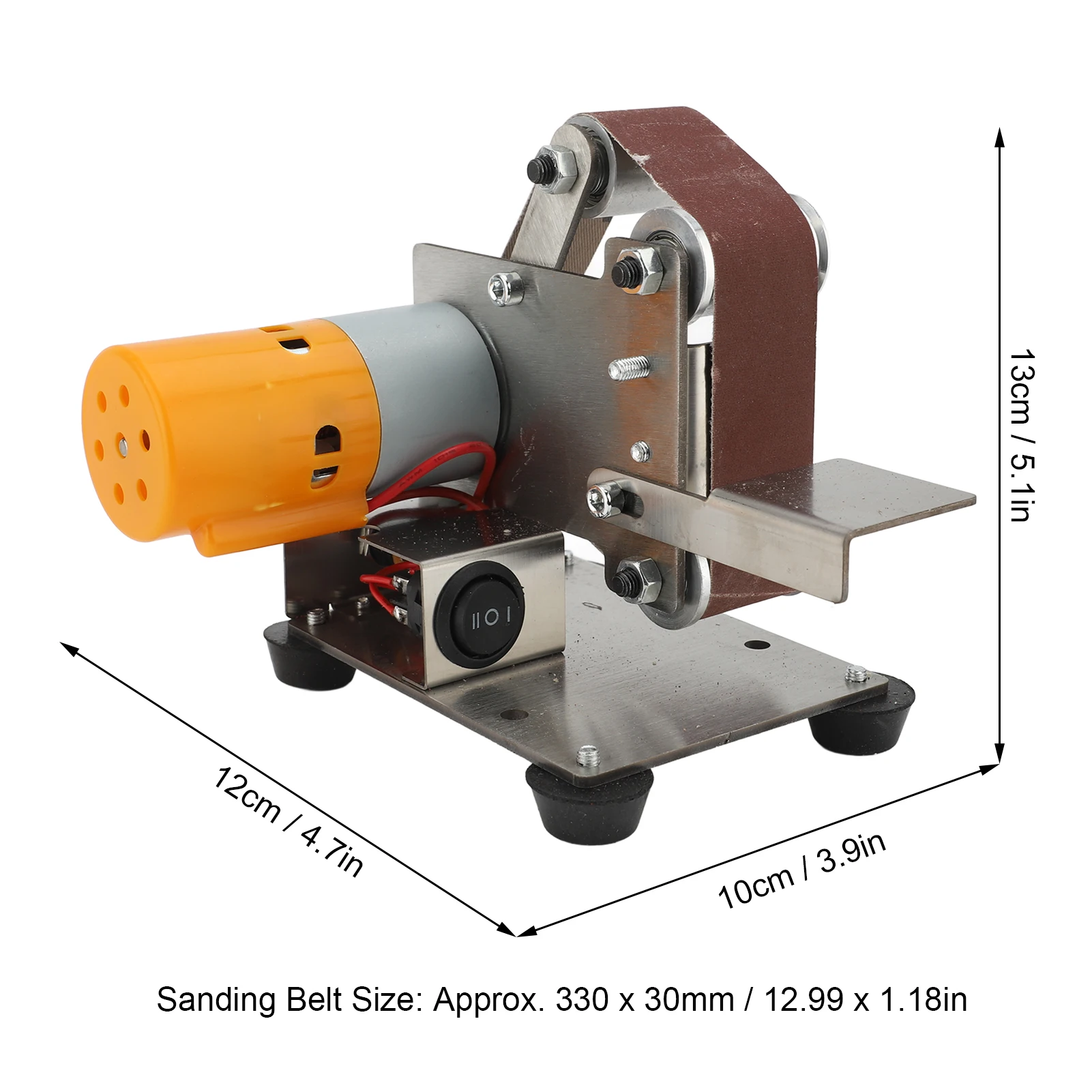 ベルトサンダー ダブルベアリング アングル垂直ベルトサンディングマシン 家庭用ベンチサンディングマシン