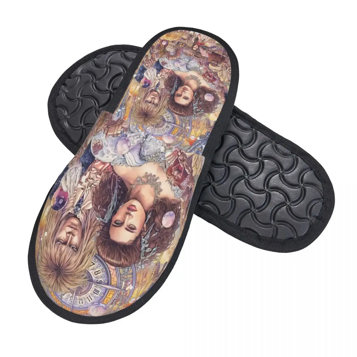 Custom Fantasy Film Labyrinths Comfy Scuff Memory Foam Slippers Women Jareth The Goblin King Movie Spa House Shoes