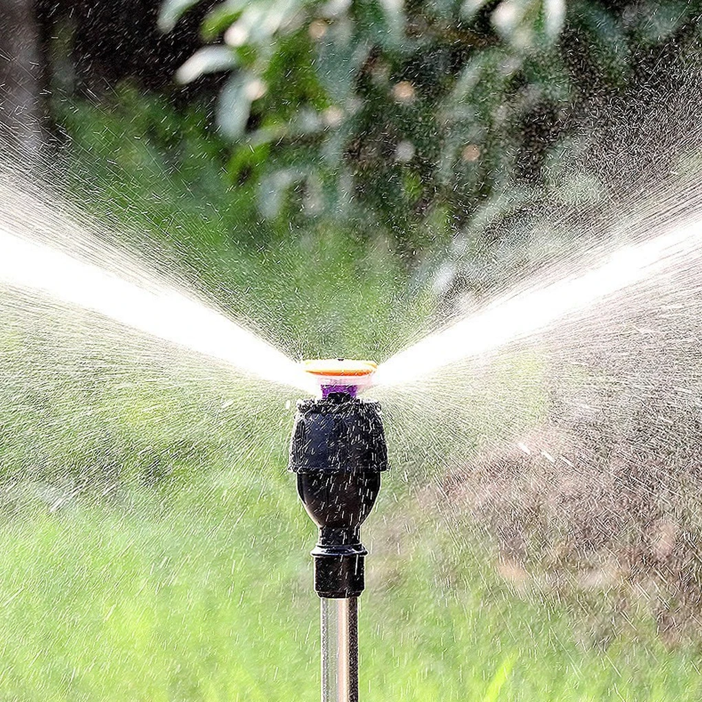 Garden Automatic Rotating Sprinkler Stainless Steel Tripod Irrigation Stand 360° Water Jet Garden Lawn Sprinkler Tool