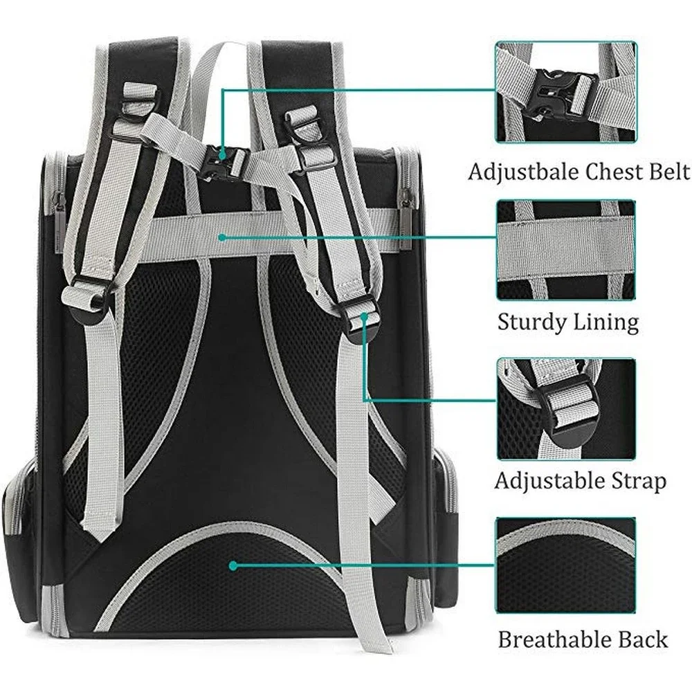 

Breathable Pet Cat Carrier Backpack Large Capacity Cat Dogs Carrying Bag Folding Pet Chest Portable Outdoor Travel Pets Carrier