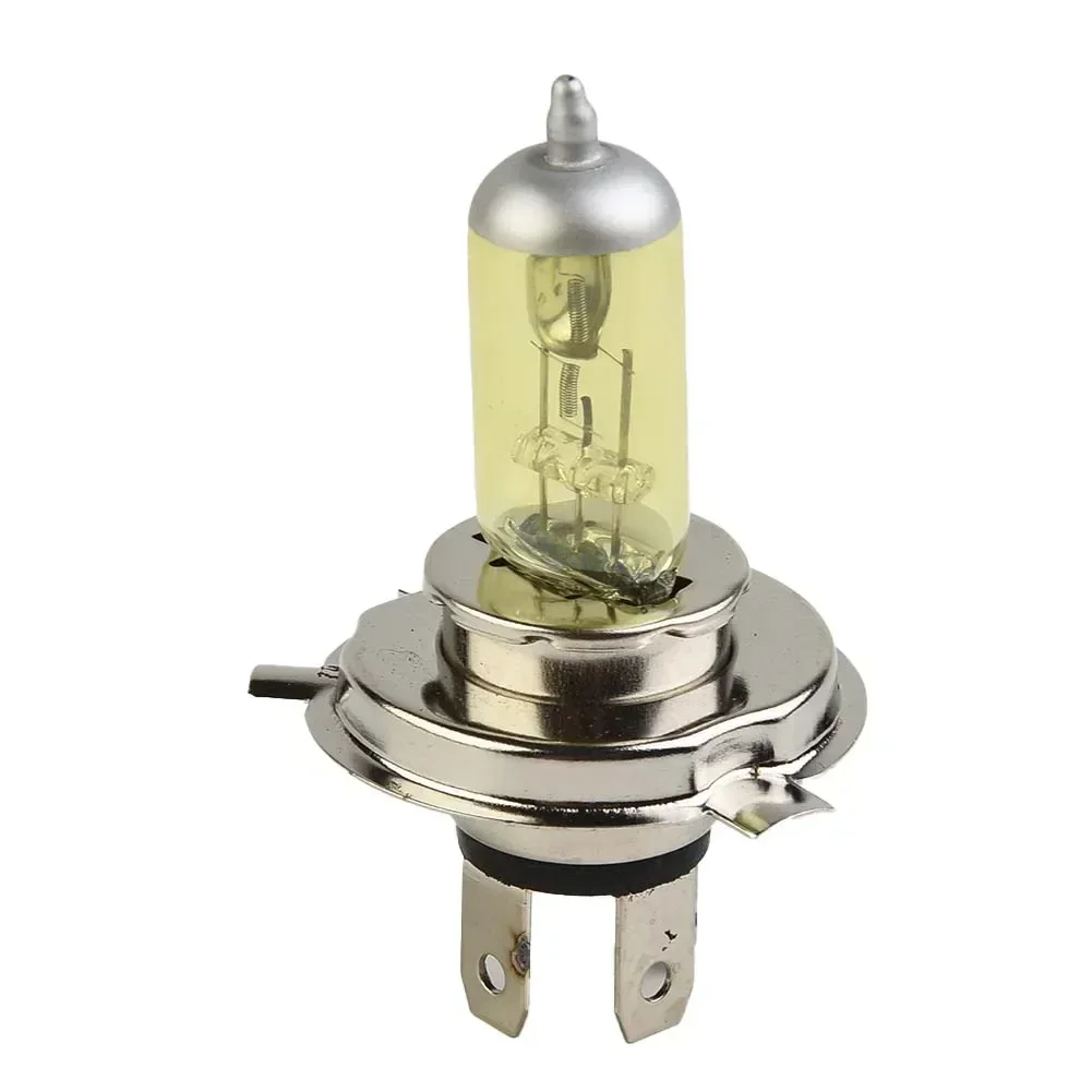 55W Halogen Headlamp Bulb Lamp Waterproof DC 12V 6A H4 Xenon Headlight Yellow Bright 1pcs Vibration Resistant New