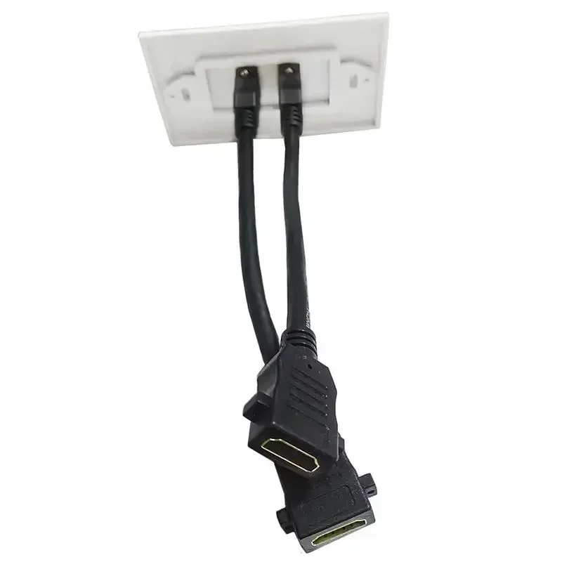 Enchufe de pared de Panel de Alta Definición Compatible con HDMI, 8K, versión 2,1, 48Gbps, 60Hz, sin soldadura, adecuado para cableado de ingeniería