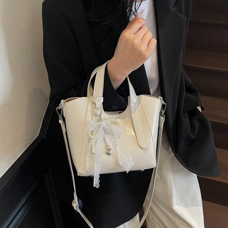 

Кожаная сумка через плечо Shopping Spree: классическая парижская винтажная модель, повседневная сумка-тоут, модная вместительная женская сумка через плечо