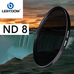 Lightdow Lens Filter Nd8 49Mm 52Mm 55Mm 58Mm 62Mm 67Mm 72Mm 77Mm Voor Nikon Sony Pentax Canon Camera