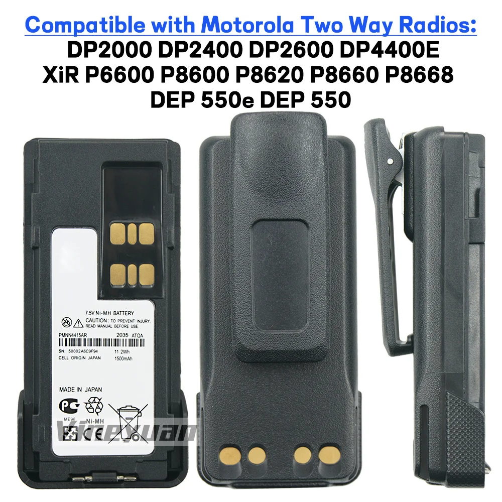 PMNN4415AR NI-MH Replacement Battery For Motorola DP2000 DP2400 DP2600 DP4400E XiR P6600 P8600 P8620 P8660 P8668 Two Way Radios