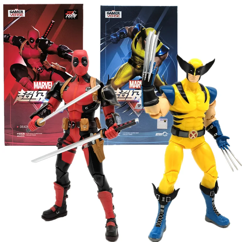 

ZD Toys Marvel Wolverine Deadpool Joints Moveable 1/10 PVC 17.8cm Collectable Creative Action Figure