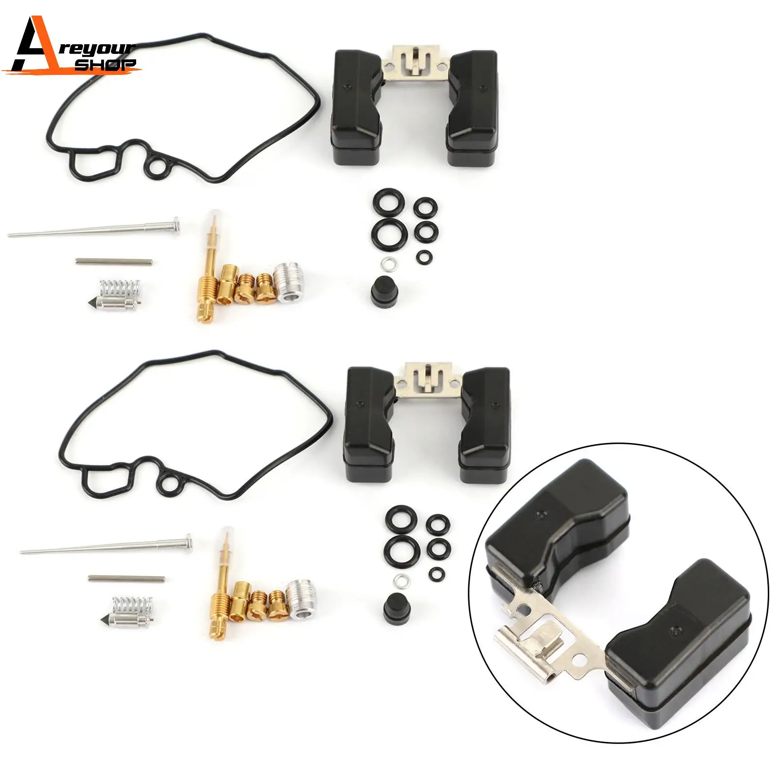 Areyourshop for CX500C CUSTOM 1980-1982 GL500 1979-1980 Carburetor Repair Rebuild Kit Motorcycle Accessories Parts