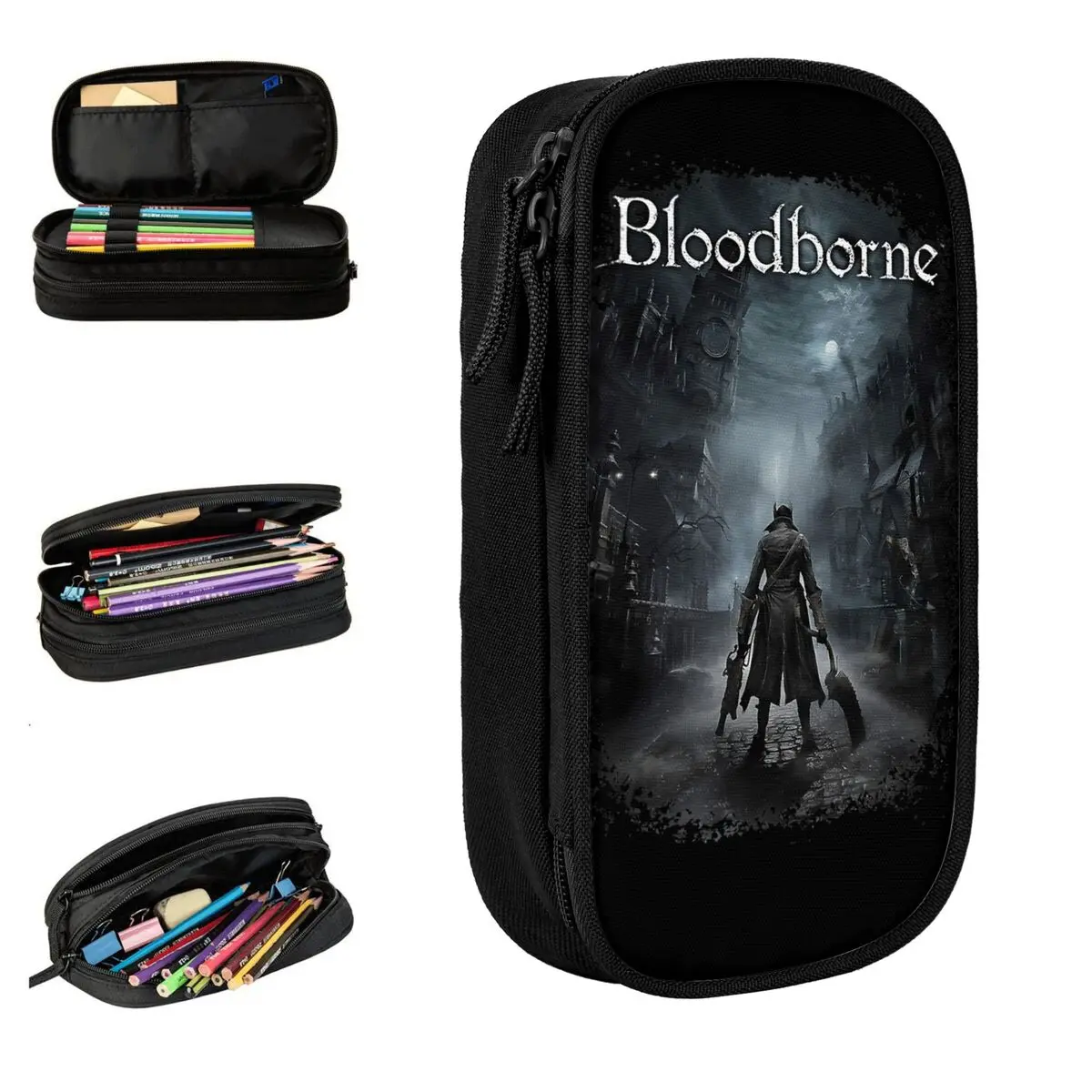 

Bloodborne Dark Souls Pencil Case Pencilcases Pen Kids Big Capacity Bag School Supplies Gifts Stationery