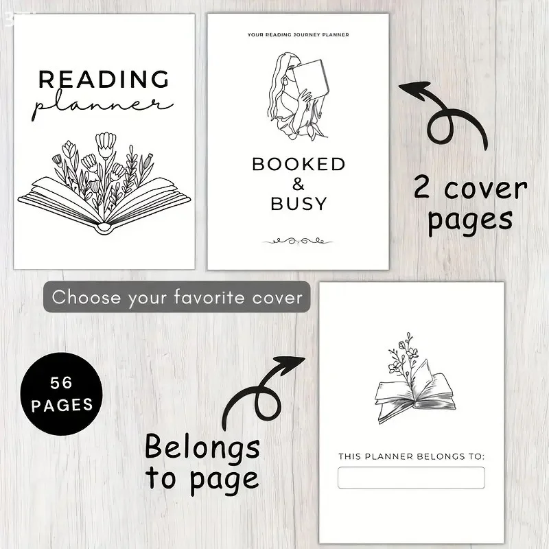 Reading Plan, Reading Book Review Plan, Book Review Log, Monthly Reading Log Librarian Gift, Bookworm Gift