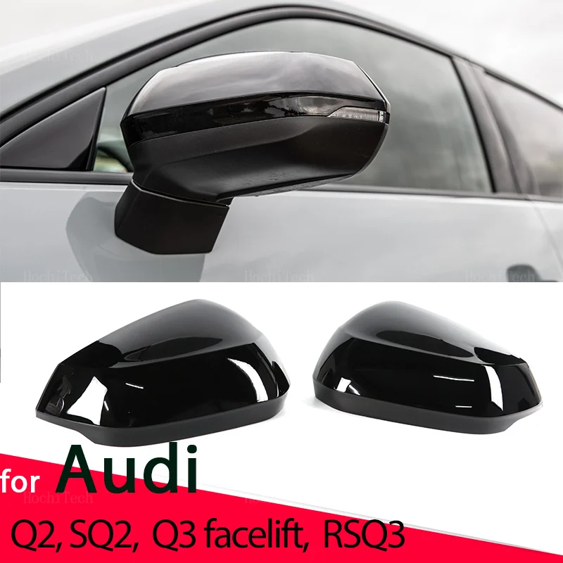 

High Quality Mirror Cover Car Side Rearview Mirror Cover Cap Trim For Audi Q2 SQ2 2017-2024， Q3 RS Q3 RSQ3 2019-2024