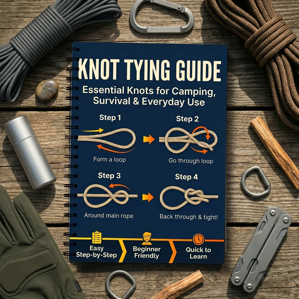 Outdoor Survival Knot Guide With Step By Step Illustrations For Camping And Hiking