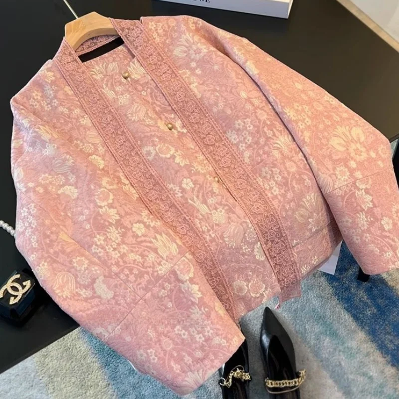 

Куртка больших размеров 300 с вышивкой, весенне-осеннее китайское пальто, круглая традиционная одежда, верхняя одежда