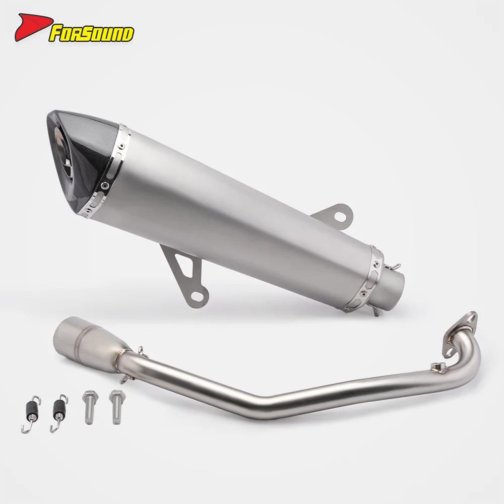 Forsound Factory Wholesale Price Adv160 Stainless steel Exhaust Valved Muffler with Mid Pipe Resonator