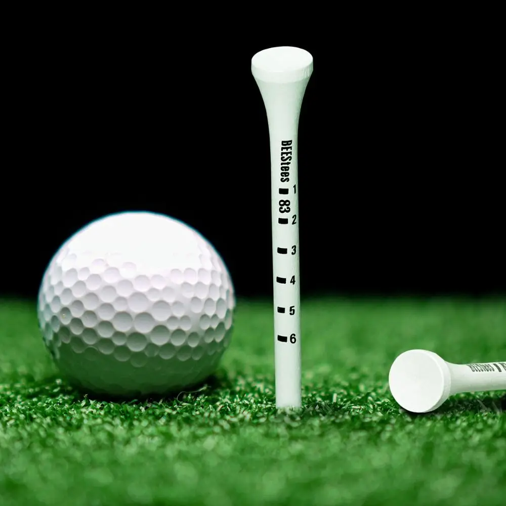 100pcs Golf Training Aids 69/83mm Golf Wood Tees Wooden Digital Scale Golf Holder White Striped Golf Tee Golf Accesories