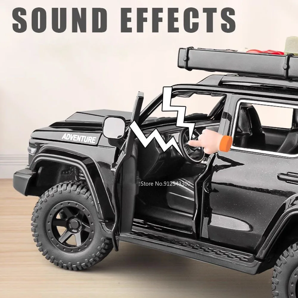 1:24 Tank 300 Toy Car Model Alloy Diecast Sound Light 6 Doors Opened Shock Absorption Off-road Vehicle Christmas Gifts for Kids