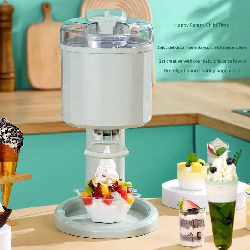 for Small Automatic Homemade Mini Fruit Ice Cream Maker Household DIY Cone Machine
