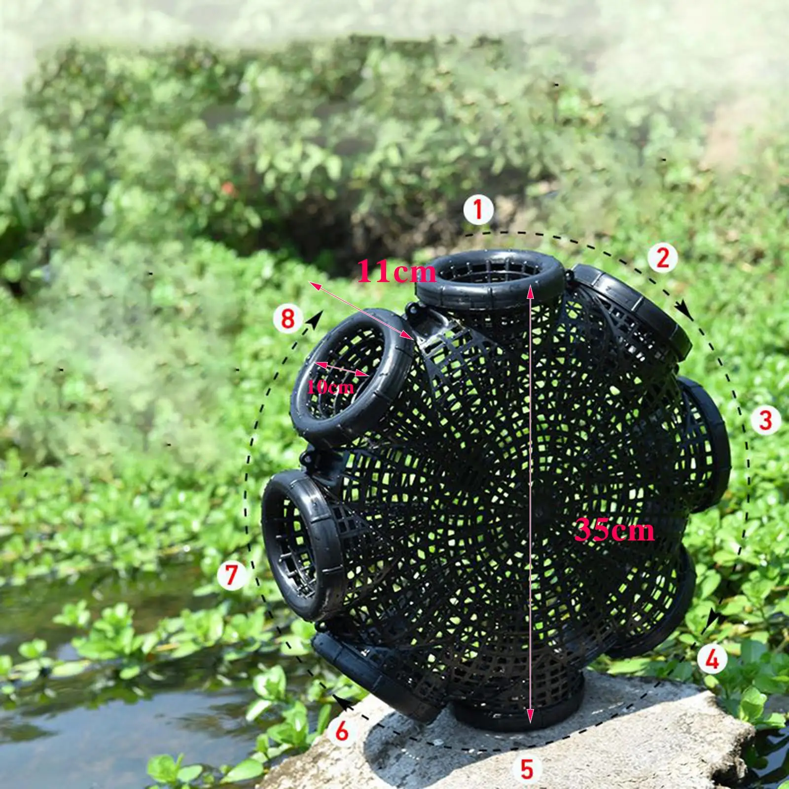 قفص صيد قابل للطي ، قفص لوش ، قفص تراجع ، قفص جمبري للأسماك ، إكسسوارات صيد كراوداد