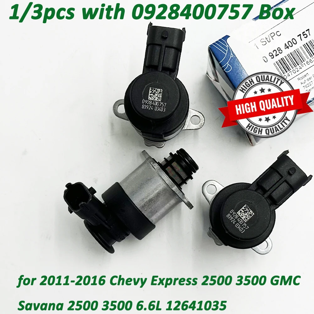 1/3pcs with 0928400757 Box Fuel Injection Pressure Regulator for 2011-2016 Chevy Express 2500 3500 GMC Savana 2500 6.6L 12641035