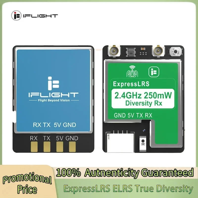 

IFlight ExpressLRS ELRS Diversity Receiver ELRS 900MHz 500mW True Diversity RX / ELRS 2.4GHz 250mW True Diversity RX for FPV