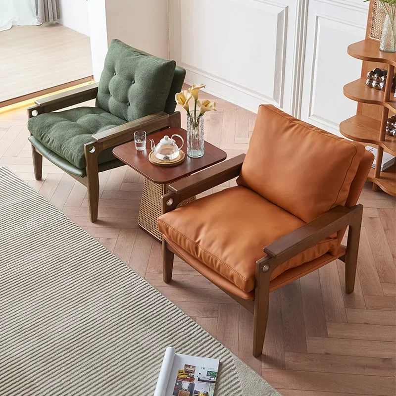 Household balcony three-piece simple homestay microfiber leather soft bag sofa chair