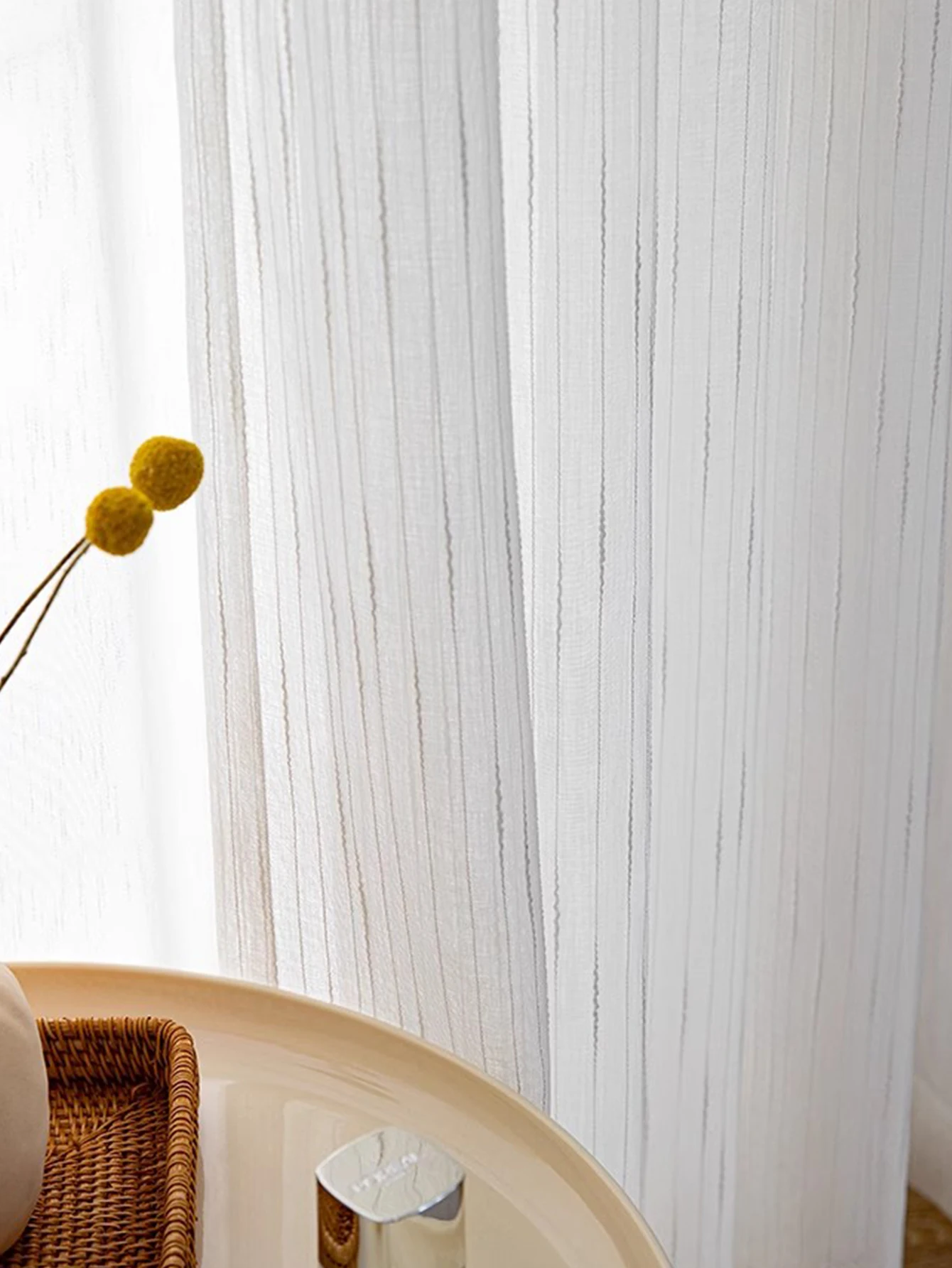 White various Size Living Room - Linen Curtain Eyelet recension och pris