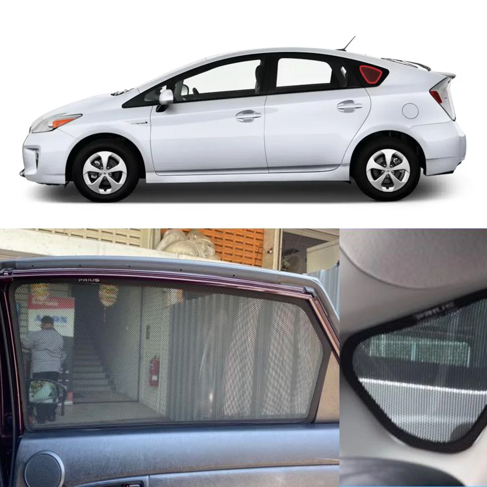 For Toyota Prius W3 2009-2015 Magnetic Car Sunshade Shield Front Windshield Curtain Cover Rear Side Baby Window Sun Shade Visor