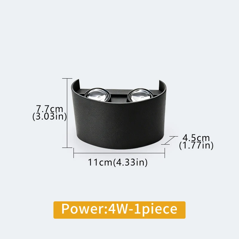 LED-Wand leuchte wasserdichte Outdoor-Innen beleuchtung ip65 AC86-265V 2W 4W für Garten treppe Nachtlicht