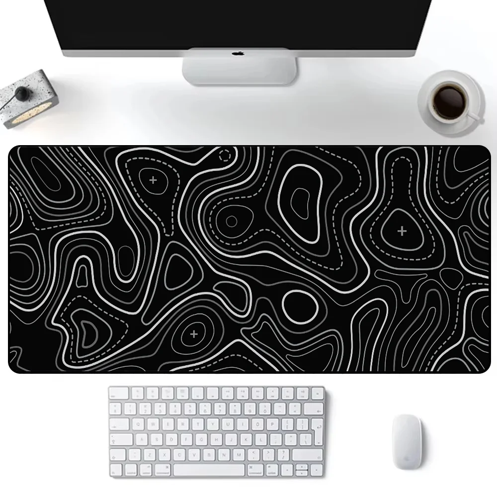 

White Black Big Art Mousepad Desk Protector Pad on The Table Pads Computer Mat Xxl Mouse Pad Extended Pad Deskmat Office Carpet