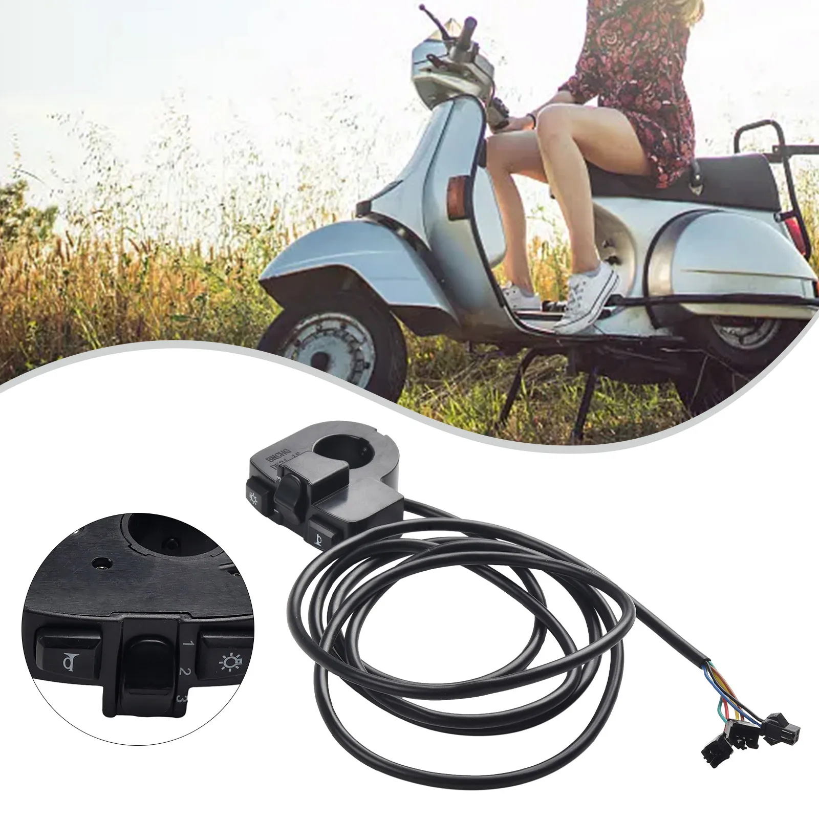 3 In 1 Handlebar Switch Handlebar Switch Motorcycle With 7 8 Inch 22MM Application 24V 36V 48V 7 8 Handlebar Beam Switch