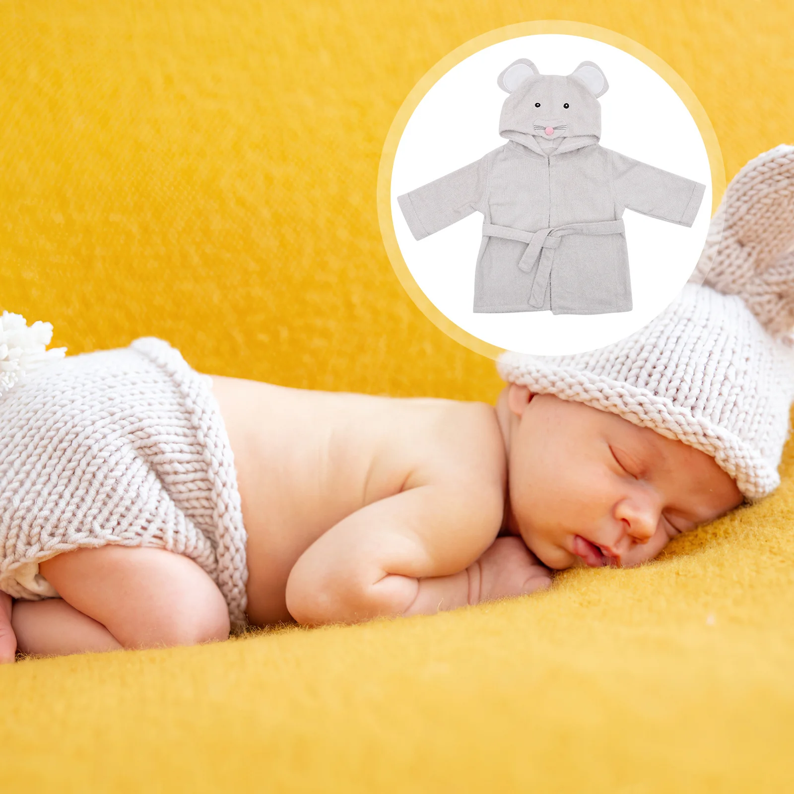 

Bathrobe Cartoon Cotton Infant Gentle Dry Bath Towel Shower Gift Toddler Robe Toddler Bathrobe