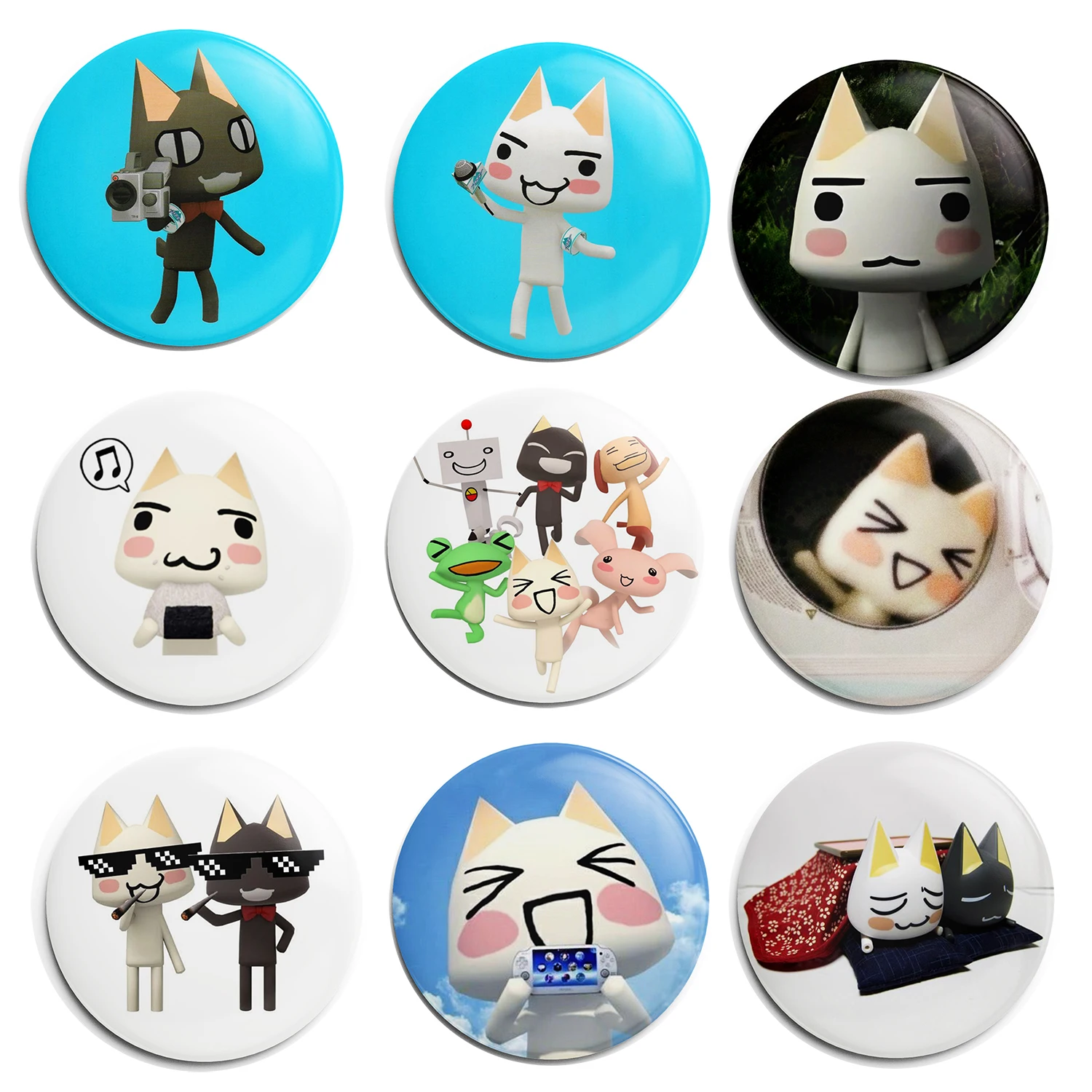 18 Style Toro Inoue Sora Pierre Yamamoto Kuro Jun Mihara Anime Soft Button Lapel Anime Pin Brooch Jewelry Decoration Gift 58mm