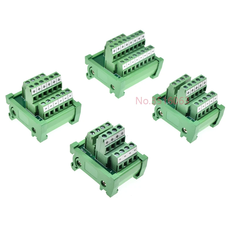 1Pcs Din Type Screw Terminal Block Multi-in/out PCB Distribution Box Breakout Parallel Power Cord Splitter Connector Wiring