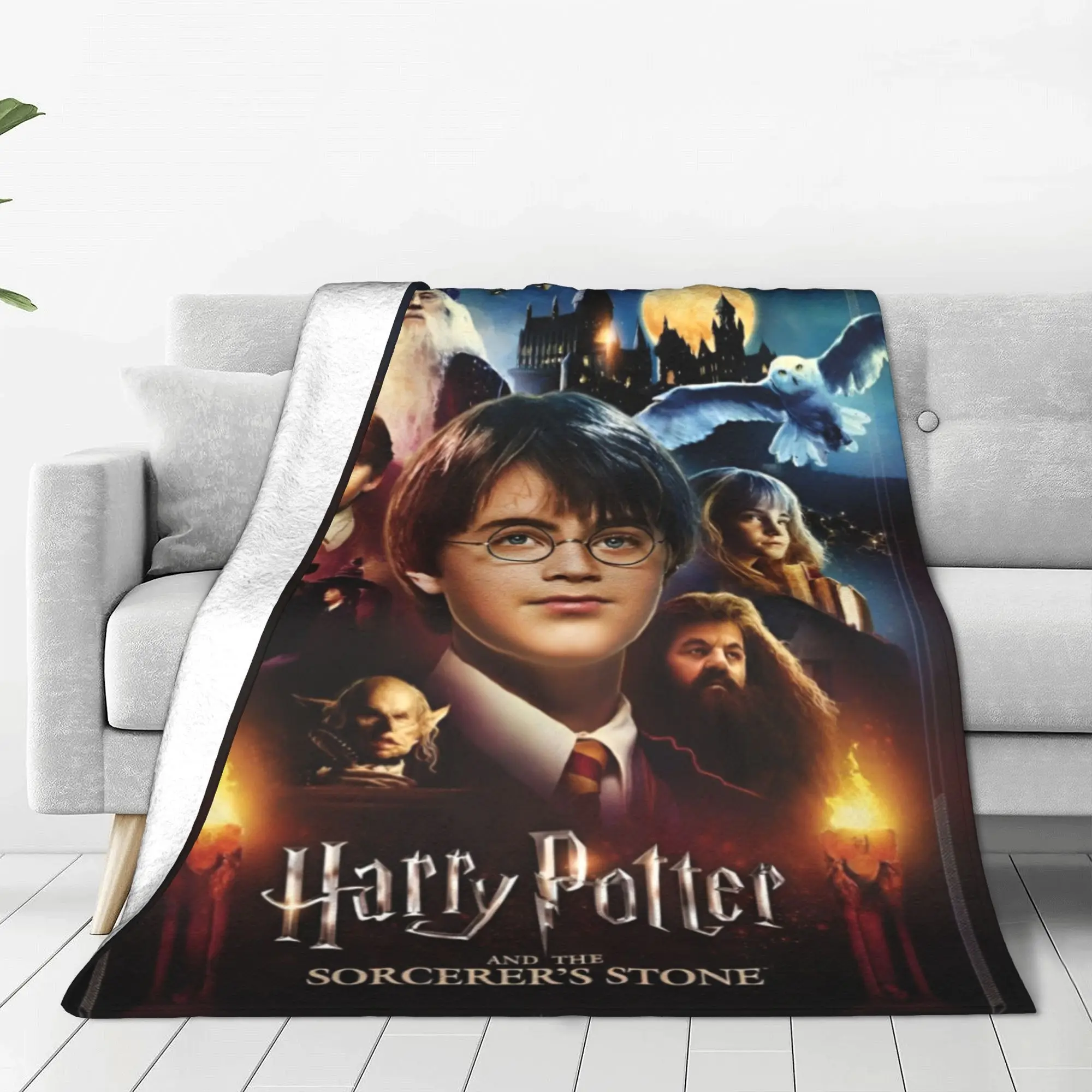 Harries Movie P-Potters Magic World Blanket Coral Fleece Plush Fantasy Movie Soft Throw Blanket Sofa Couch Bedding Thin Quilt