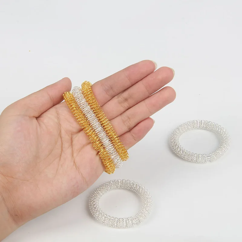 

Acupressure Wrist Massage Rings Anxiety Bracelets Autism Toys Relax Hand Massage Tool Colourful Mini Spring Dropshipping
