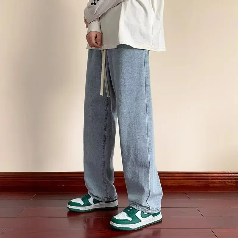

Fashionable Jeans Men's Spring and Autumn 2025 New American High Street Loose Straight Wide-leg Casual Trousers Baggy Pants Man