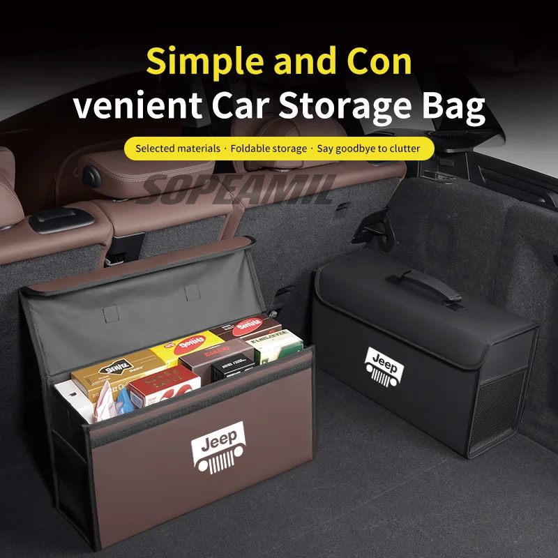 

Car Trunk Organizing And Storage Box For Jeep Cherokee Compass Patriot Renegade Trail-Hawk Wrangler JK TJ SRT Auto Accessories