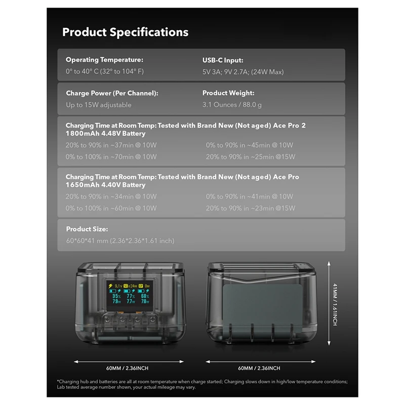Support de charge rapide pour Insta360 Acepro2, triple chargeur intelligent Acepro, majordome