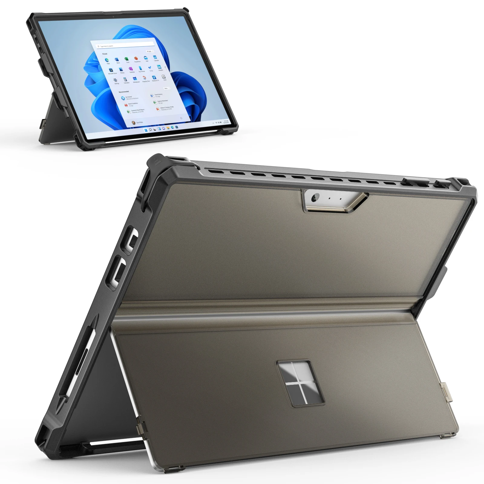 

Casing untuk Microsoft Surface Pro 9 7 Plus Pro7 6 5 4 Casing Penutup Kasar Pelindung All-In-One dengan Pegangan Pena untuk