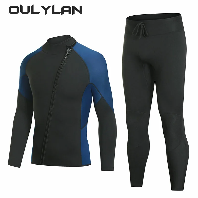 Oulylan 3MM Neoprene Diving Suit Dive Suit For Men and Women Jacket Professional Diving Clothes Pants Suit Front Zip 2024 New