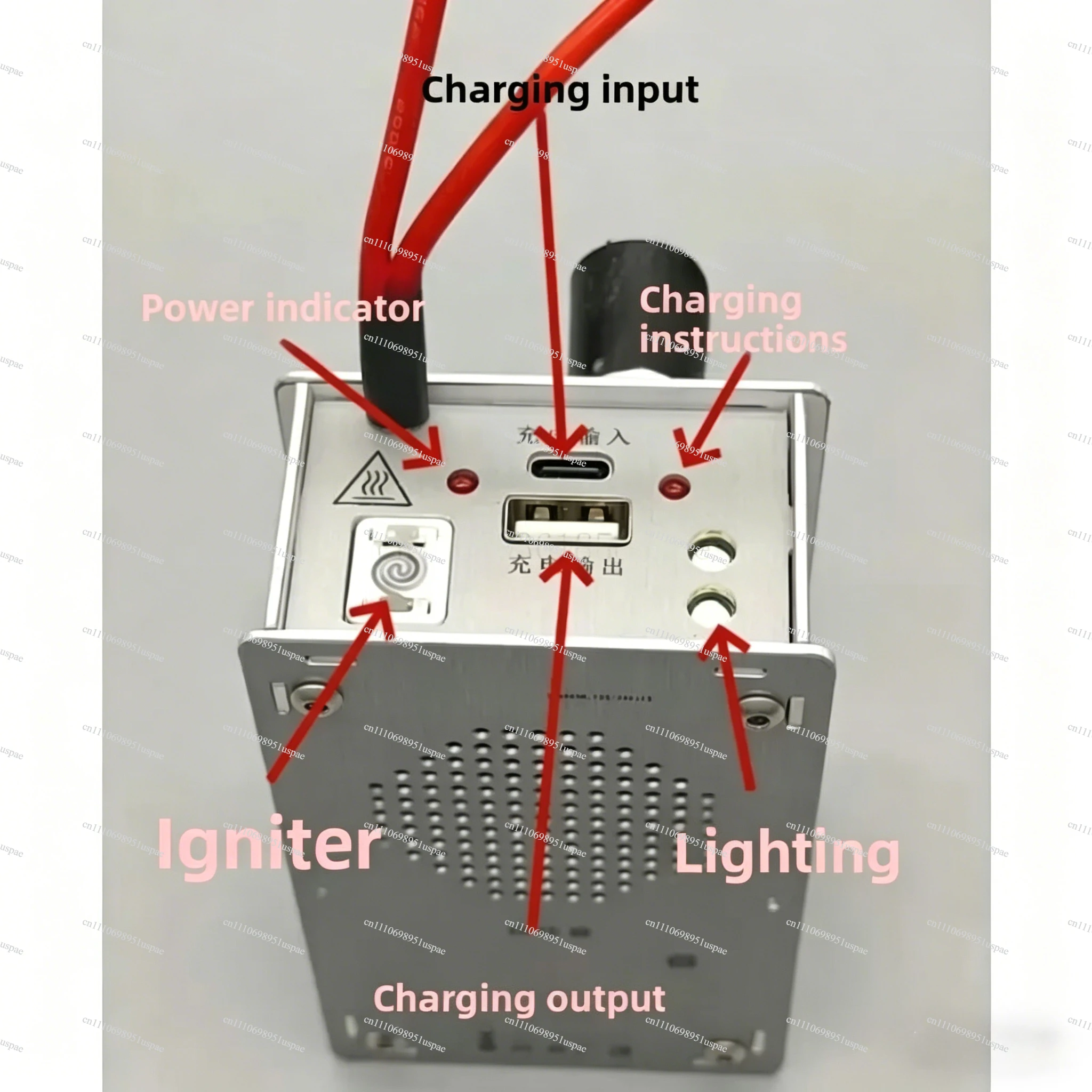 Hand crank generator Multifunctional radio igniter Flashlight USB charging