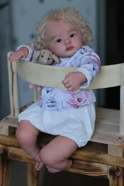 DLS Customized Limited Supply 17 Zoll Reborn Baby Meadow mit handgewurzelten Haaren, bereits fertige Puppe mit unterschiedlichem Kleid