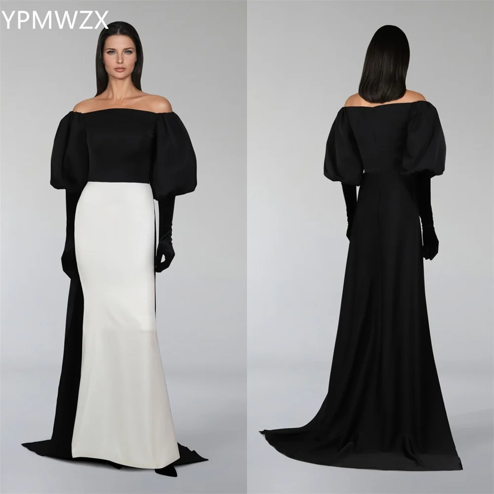 Customized Evening Dress Party Occasion Prom Gown Women YPMWZX Off-the-shoulder Mermaid Floor Length Skirts Draped Bespoke Occa