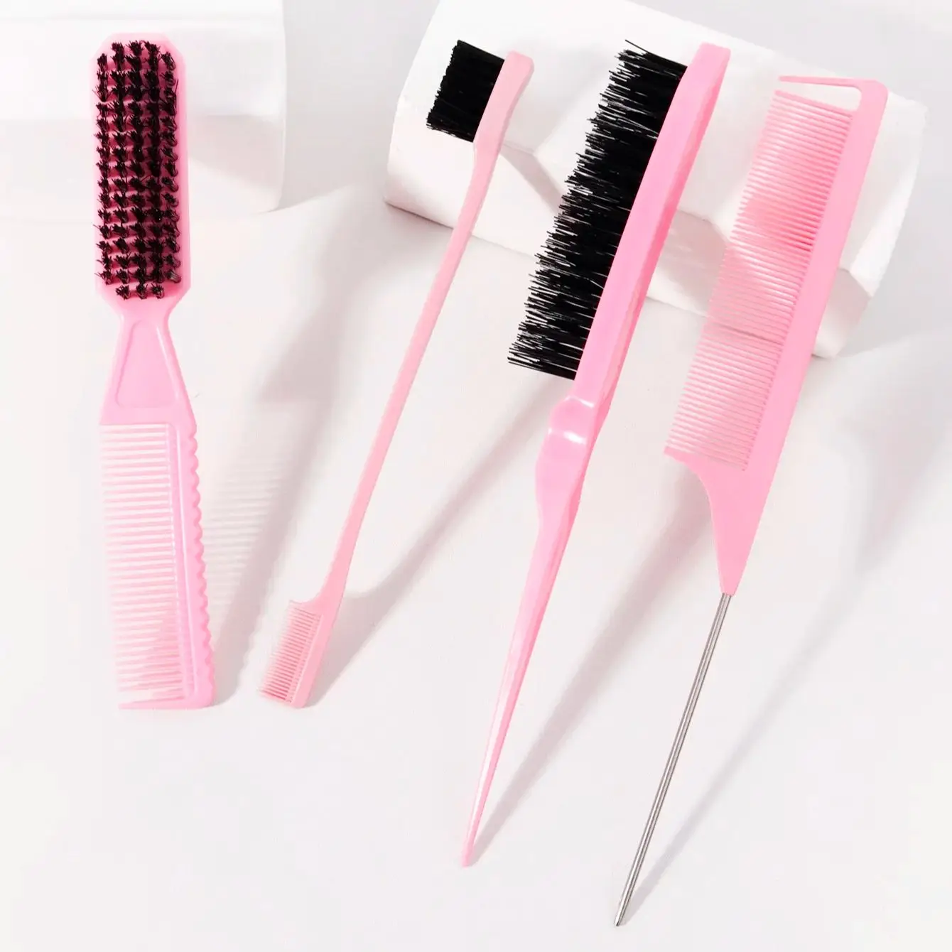 مجموعة مشط تصفيف مكونة من 4 قطع، مناسبة لكل من الرجال والنساء، مجموعة أدوات تصفيف الشعر، خاصة لشعر مستعار حقيقي