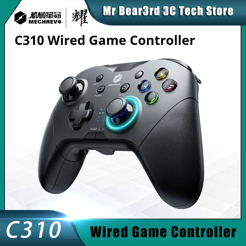 

MECHREVO C310 Wired Game Controller Switch Computer Tv Dual Vibration Motor Multi-Platform Compatible Xbox-Like Structure