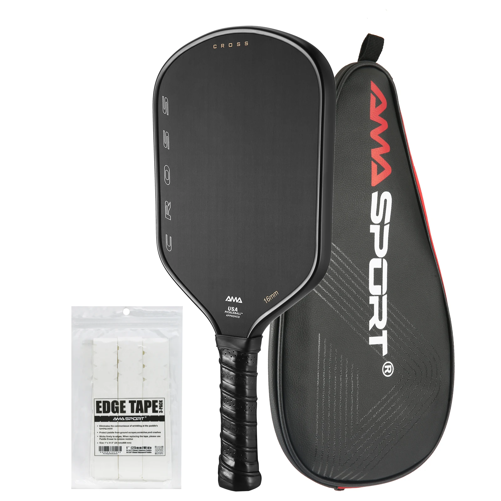 

16MM Carbon Fiber Pickleball Rackets with Wider Head Shape Unibody Thermoforming Construction USAPA Approved Pickleball Paddles