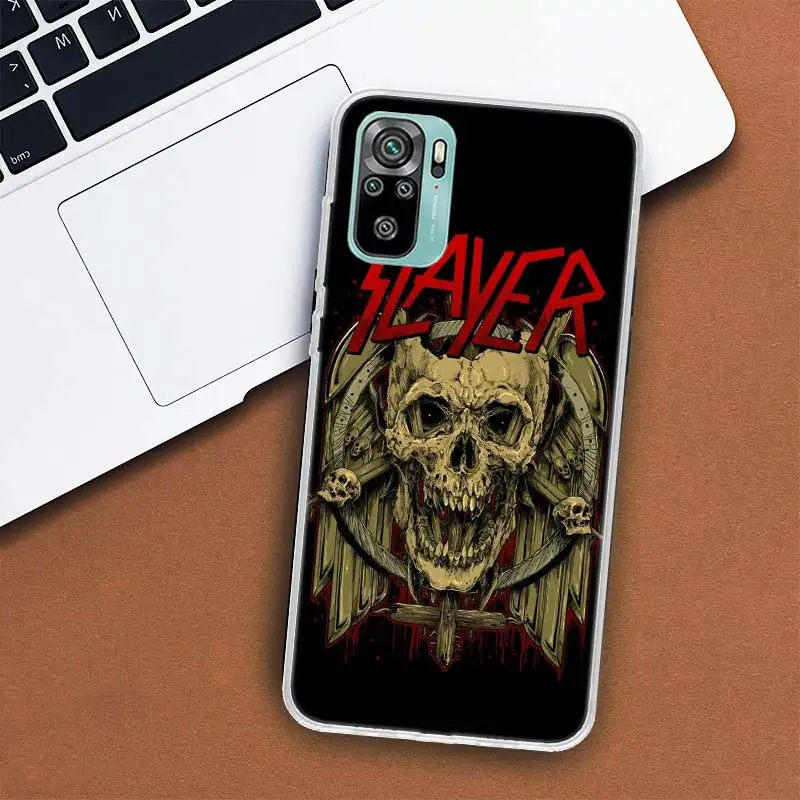 Slayer Heavy Metal Rock Band Phone Case For Xiaomi Redmi Note 13 Pro Plus 5G Cover 12 12C 10X 10C 10A 9 10 9T 9C 9A 8A 8 7A 7 6A