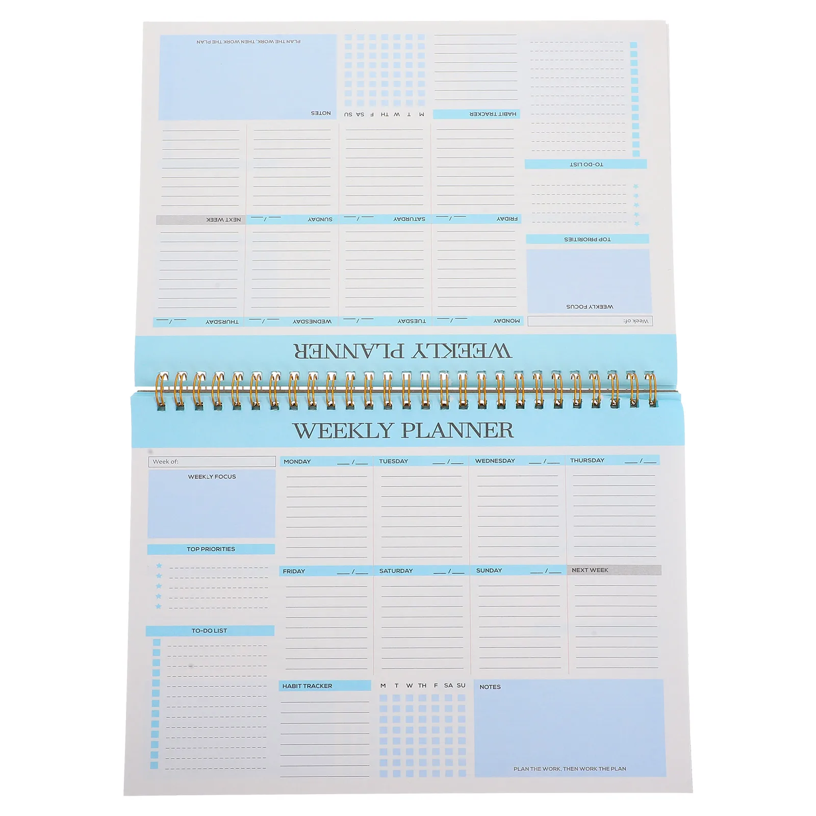 Weekly Planner Notebooks Spiral Bound Undated Pages Compact Size Work Calendar Task Notebook Planners College Students Weekly