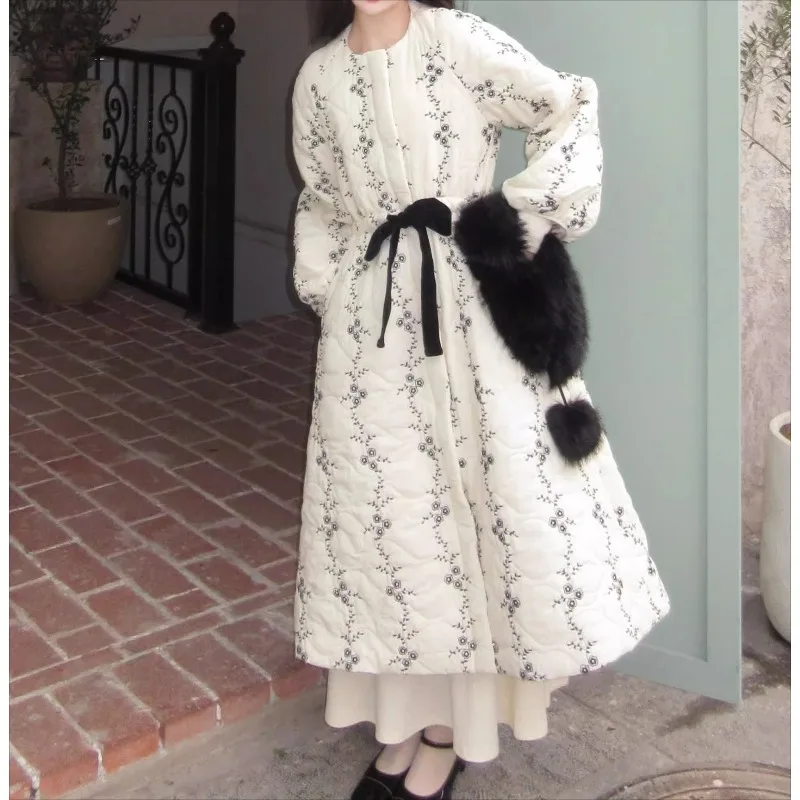 

Cotton-padded Clothes Chinese Winter National Style 2024 New Fashion Medium and Long Age-reducing Long Thickened Coat