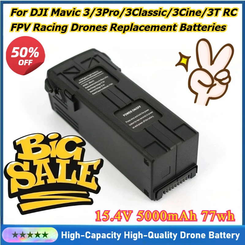 

5000mAh Drone Battery for DJI Mavic 3/3Pro/3Classic/3Cine Drone for DJI Mavic 3T RC FPV Racing Drones Replacement Batteries